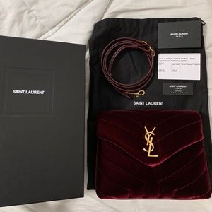 ❌ SOLD ❌AUTHENTIC YSL Toy Loulou Velvet Burgundy